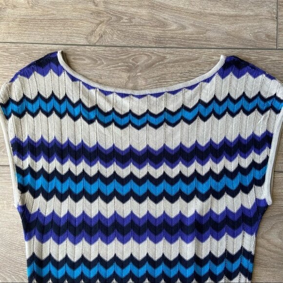 FREE PEOPLE Chevron Stripe Pointelle Knit Dress - Picture 13 of 15